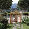 vidaXL Cancello della recinzione arcuato Legno di nocciolo impregnato Ad arco vidaXL
