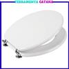 Sedile Wc Tavoletta Universale Copri Vaso Water Copriwater Mdf Legno Bianco