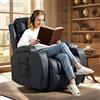 DecHome Poltrona Relax Reclinabile Massaggiante in Ecopelle 82x99x103 cm Nero DecHome