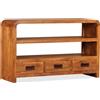 vidaXL Mobile Porta TV Legno Massello Acacia 90x30x55cm Mobiletto vidaXL