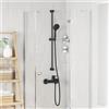 vidaXL Set di doccia con soffione Acciaio Inox Accessorio bagno Doccia muro vidaXL