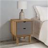 vidaXL Mobile Comodino in Legno Massello di Pino 45x39x57 cm Colori Diversi vidaXL