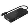 Belkin, Adattatore Video USB-C a HDMI / VGA / DVI / DisplayPort 4K 60Hz, Nero