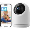 SwitchBot Telecamera Wifi di Sicurezza Domestica 5MP Pan/Tilt Cam 3K Super HD 2,4 GHz Wi