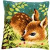 VERVACO Kit Cuscino Punto Croce CERVI NELL'ERBA Set Ricamo Principianti Cuscini Gobelin Decorativi ca. 40 x 40 cm Accessori Per Lavoretti Creativi DIY Casa Decor Hobby Adulti Cross Stitch