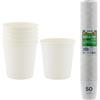 Dohe Horeca - Bicchieri Monouso Bianchi 120 ml (50 pz) - Per Portare Bevande Fredde/Calde, Bicchieri Riciclabili in Cartone per Acqua, Caffè, Tè o Infusi, Eventi, Compleanni, Feste, Ristoranti