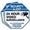 Faittoo Confezione da 2 cartelli di videosorveglianza, 25,4 x 25,4 cm, antiruggine, 040, in alluminio, riflettenti, per uso interno o esterno, per telecamera di sicurezza CCTV, protezione UV e impermeabile