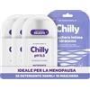 Chilly, Detergente Intimo pH 6.5 3x300ml + Maschera Intima Idratante | Formula con Acido Ialuronico, Comfort e Nutrimento in Menopausa, Pre e Post Ciclo, Uso Quotidiano, Ginecologicamente Testato
