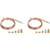No 2X Termocoppia Universale per Fornello Un Gas con Adattatore per Termocoppi4885