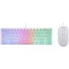 The G-Lab - Combo Hydrogen - Set tastiera mouse gamer, tastiera gamer 60% cablata, retroilluminazione RGB, azerty, formato compatto + mouse Gaming RGB, 6 pulsanti, 6200 DPI - PC/PS4/PS5 - Bianco