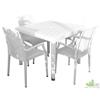 Grand Soleil POLTRONA CON BRACCIOLI ESTERNO GIARDINO SEDIA RATTAN BISTROT BIANCO 57x53xH89