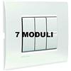 Bticino LNC4807BN Placca Livinglight Air 7 Moduli, Bianco Puro