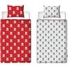 Liverpool F.C. Character World Liverpool FC - Set copripiumino singolo, reversibile, senza copertura, cuscino e federa, lavabile, perfetto per viaggi e pigiama party, 10,5 tog