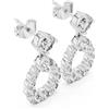 Senza marchio Orecchini pendenti certificati VVS1 D diamanti naturali Infinity Promise oro ...