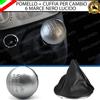ESL KIT POMELLO CAMBIO GRIGIO SATINATO 6 MARCE + CUFFIA IN SIMILPELLE FIAT 500