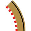 Scalextric Radius 1 Curve Outer Borders 45° x 4