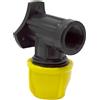 S&M 's & m - Ugello a Gomito per Rubinetto, 25 mm x 3/4, Colore: Nero/Giallo