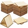 VORCOOL - Dischi di legno naturale 50 pezzi 5 x 5 cm quadrati in legno pe
