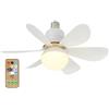 VENTILATORE SOFFITTO MURO CON TELECOMANDO 6 PALE 1 LUCE LAMPADA LED TRE VELOCITÀ