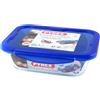 Pyrex Pirofila in vetro con coperchio ermetico blu Cook & Go 25,6 x 19,4 cm