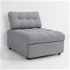 MAKA HOME Poltrona Letto Singolo Salvaspazio Reclinabile Tessuto 3 Colori 1 Posto