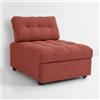 MAKA HOME Poltrona Letto Singolo Salvaspazio Reclinabile Tessuto 3 Colori 1 Posto