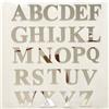 Not specified Eleganti Adesivi da Parete Specchio Argento per Decorazione Alfabeto Inglese Let