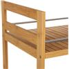 CASA SELECCION TAVOLO DA CAMERIERA IN BAMBU' CON RUOTE 55X32X62,50 CM COD 7574 C