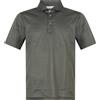 Gran Sasso - Polo verde manica corta con collo camicia in cotone filo di scozia