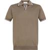 Gran Sasso - Polo marrone con bordino in maglia di cotone Fresh Cotton per uomo