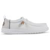 Hey Dude - Slip on bianca Wally Craft Linen in lino con nappe in ecopelle per uo