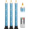 3 X Candele Senza Fiamma Tremolanti a Batteria, Candele per Finestra Con Telecom