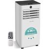 SereneLife Condizionatore Portatile 2,05 kW 7000 BTU, Climatizzatore Portatile Compatto con Raffreddamento, Ventilatore e Deumidificatore, Pinguino Condizionatore Telecomando e Kit Finestra, Bianco