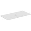 Ideal Standard - Ultra Flat S+, Piatto doccia rettangolare ultrasottile in resina effetto pietra, 180x90cm, Ideal Solid, Scarico centrale, Bianco