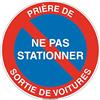 Aua Signaletique Adesivo in Vinile Please Do Not Park Car Outlet, Diametro 300 Mm