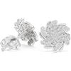 Senza marchio Orecchini a perno in argento 925 con diamanti naturali certificati VVS1 D e g...