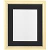Frames By Post Cornice per Foto Nordic con Vetro in plastica 20 x 16 Pollici per Foto di Formato 16 x 12 Pollici con passepartout Nero, Crema Anticato