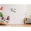 Wallity Elegante accessorio decorativo da parete in metallo, 50 x 60 cm, 100% metallo (2 mm), caratteristiche 'Faith', 'Hope, 'Family', 'Love' | Perfetto per la decorazione della casa