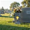 Vaso Cimiteriale Solare Luce Automatica Notturna Vaso Funerario a LED per Tomba
