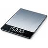 Beurer KS 34 Inox Bilancia da Cucina Digitale XL in Acciaio Inox, Portata Fino a