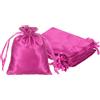 uxcell 6Pcs 8" x 6" Sacchetti Regalo in Raso per Feste, Rosso Rosa