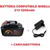 Batteria da 5200mAh 21v Compatibile x Minelli Potatore Asta Telescopica EQ5