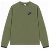 Nike DD5257-222 Felpa girocollo Nike Tech Fleece da uomo verde maglione sportivo