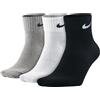 Nike SX4706-901 Calze Nike Lightweight Quarter (confezione da 3) colorate unisex...