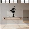 Sagoma Ballerina in Ferro Stile Moderno Profilo Danzatrice Metallizzata per