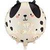 Subitodisponibile Palloncino FOIL MYLAR rotondo CUCCIOLO con scritta HAPPY BIRTHDAY 35 cm 1G3A