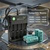 multimarche Batteria ricaricabile alta qualità con caricabatterie 16340 8800mAh CR123A 3.7V