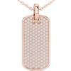 Senza marchio Ciondolo classico pavè ritorto certificato VVS1 D diamante naturale oro 14k s...