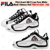 FILA Grant Hill 2 Low Pure White Black Chinese Red FM0101020-100 taglia unisex