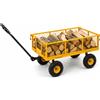 TANIASHOP Carrello Porta Legna Porta Attrezzi Da Giardino con Ruote Con Sponde Max 300KG